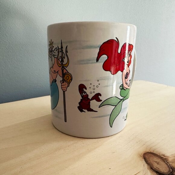 Vintage Disney The Little Mermaid Mug | Rare | Ft. King Triton Ursula Flounder - Picture 5 of 10